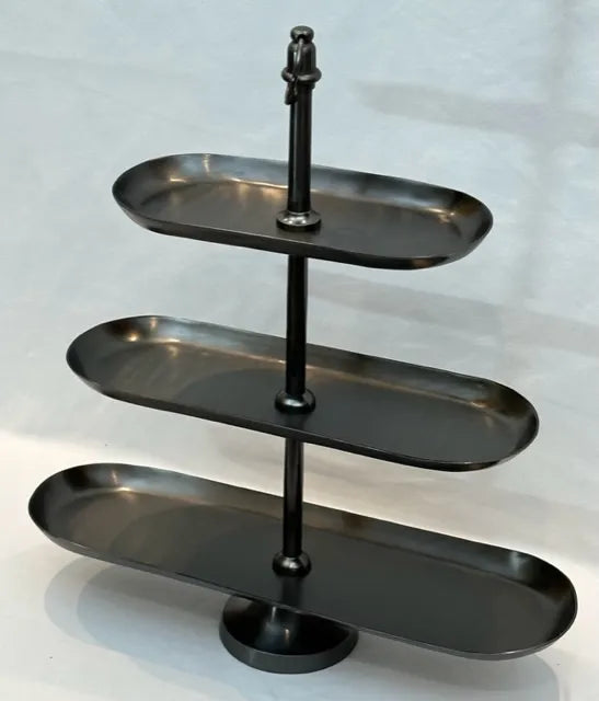 Matt Black 3 Tier Patisserie Ritz