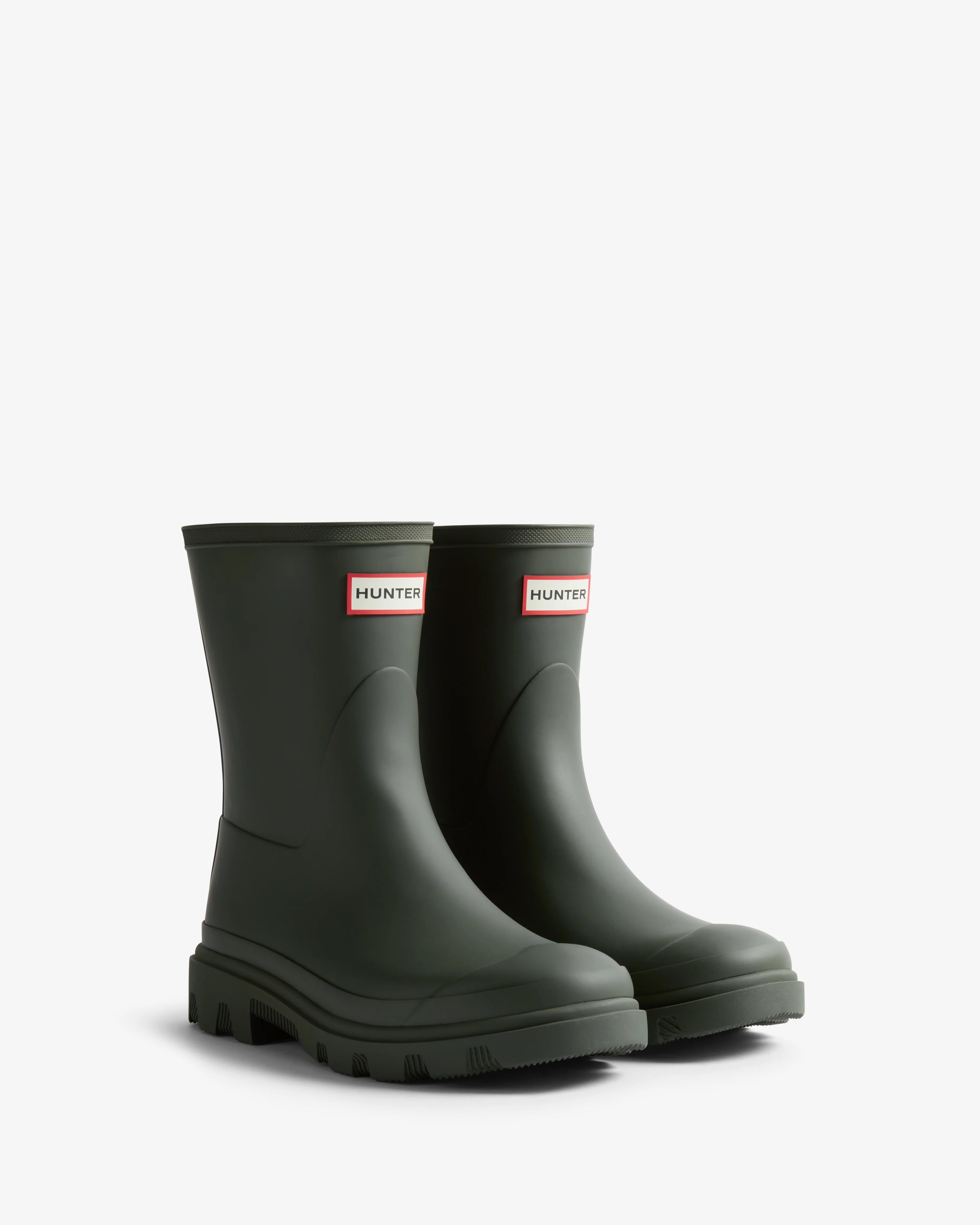 Women's Downpour Short Wellington Boot - Dark Olive