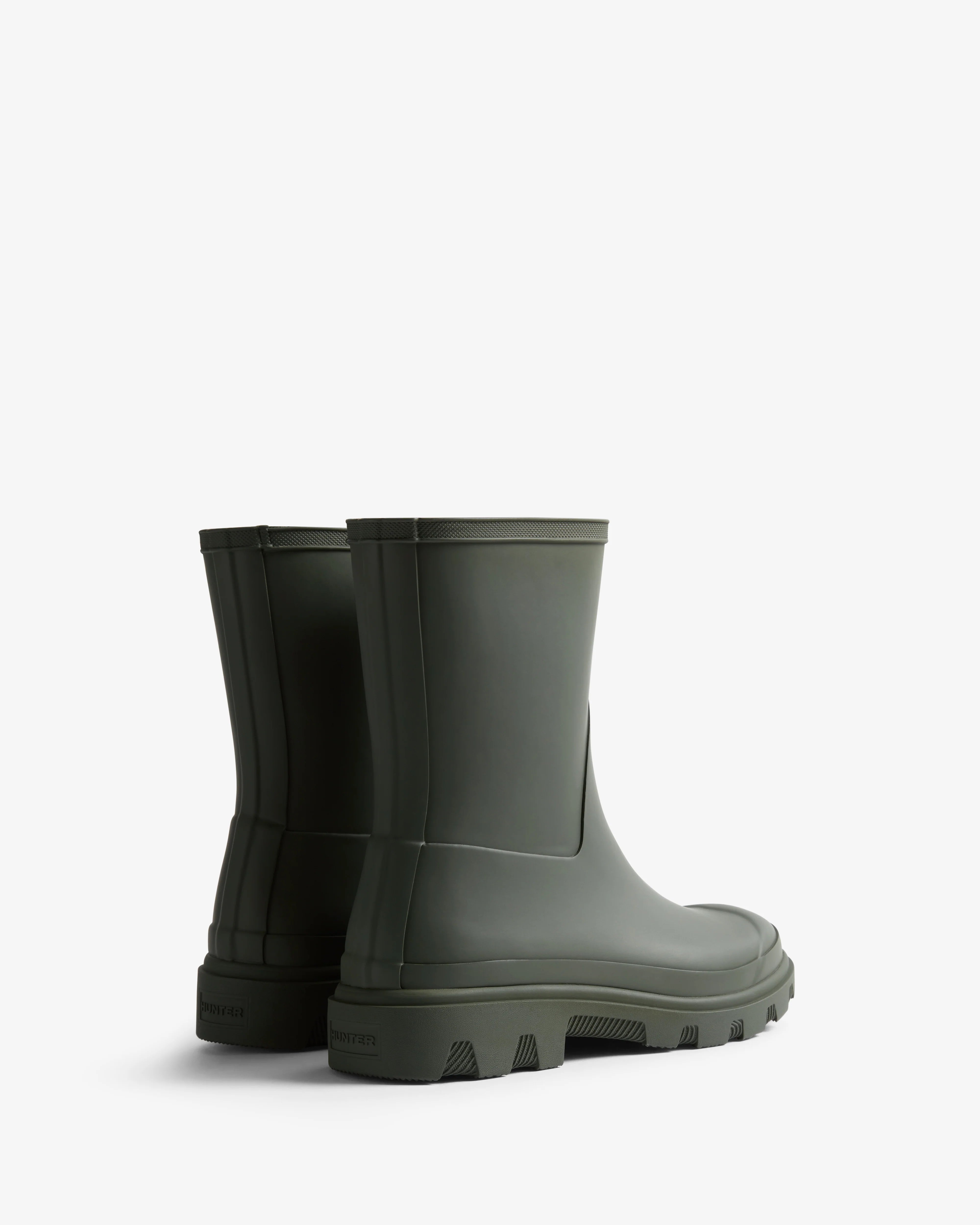 Unisex Downpour Short Wellington Boot - Dark Olive
