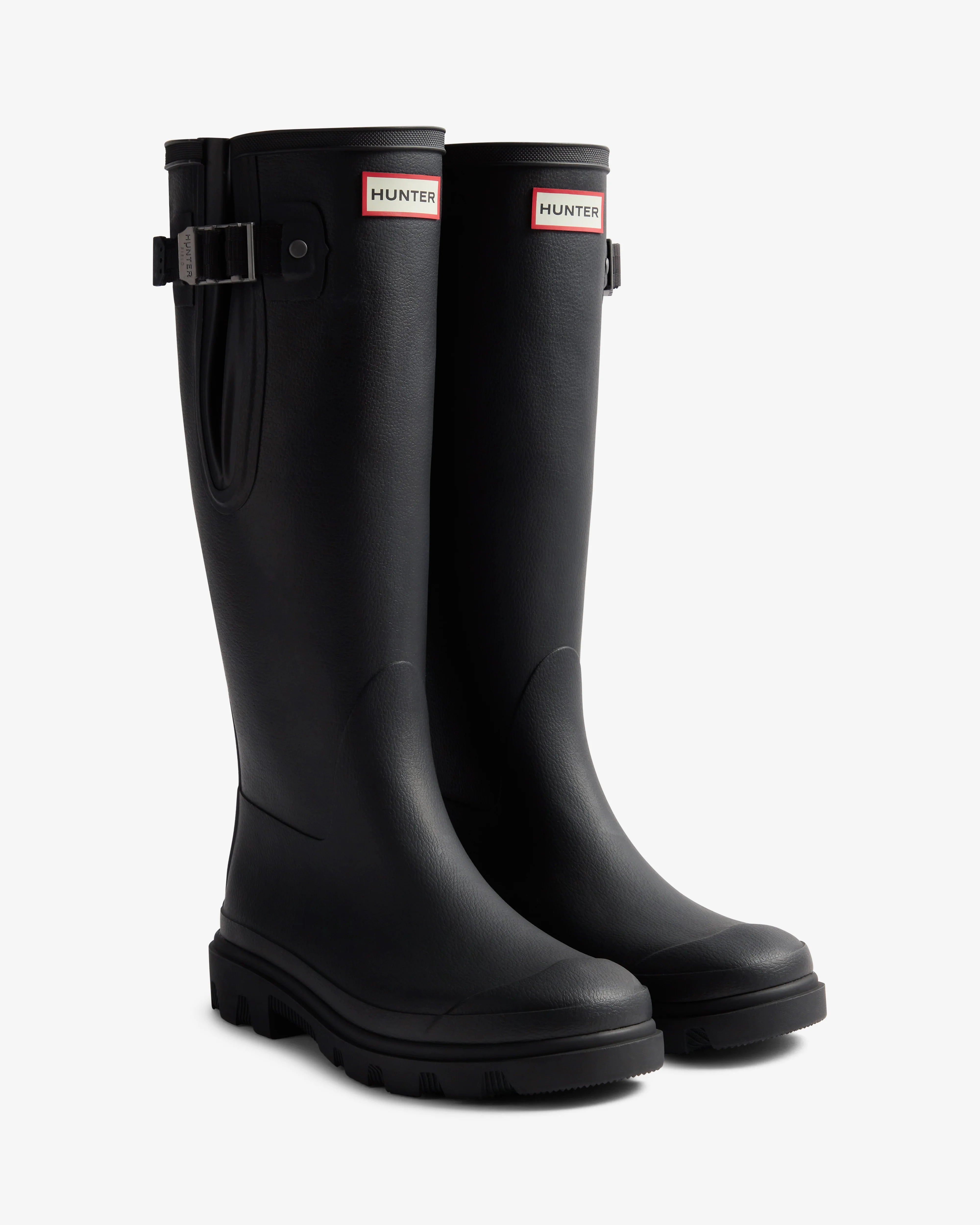 Women's Downpour Field Adjustable Tall Wellington Boot - Black