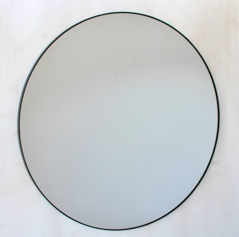 Round Mirror Black Metal Frame