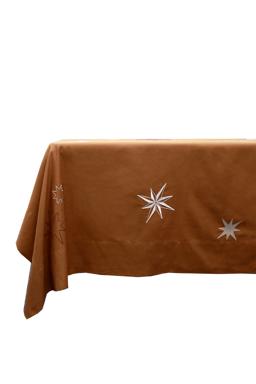 REED LINEN - Constellation Tablecloth & Napkins - Daschund and Brown