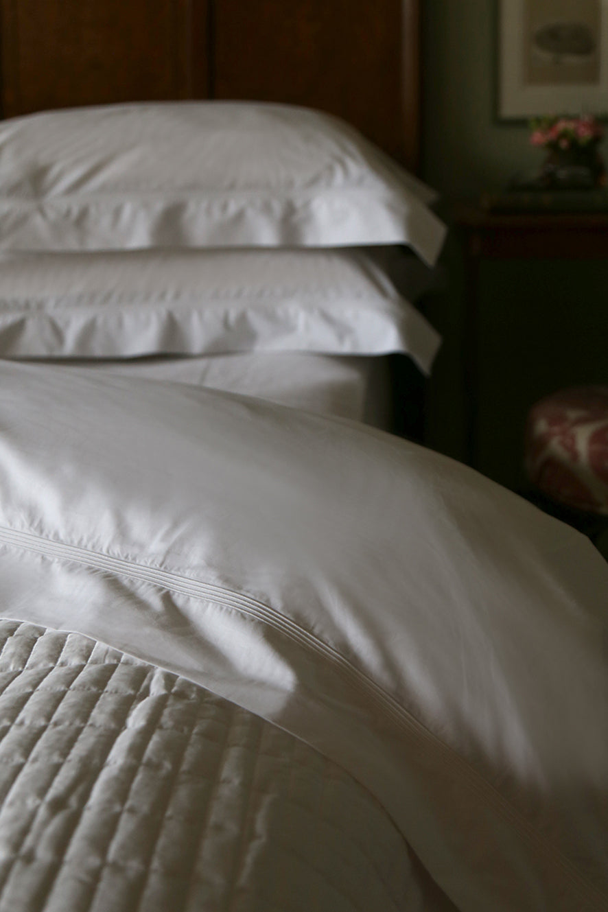 REED LINEN -Percale Four Row Cord Duvet Cover