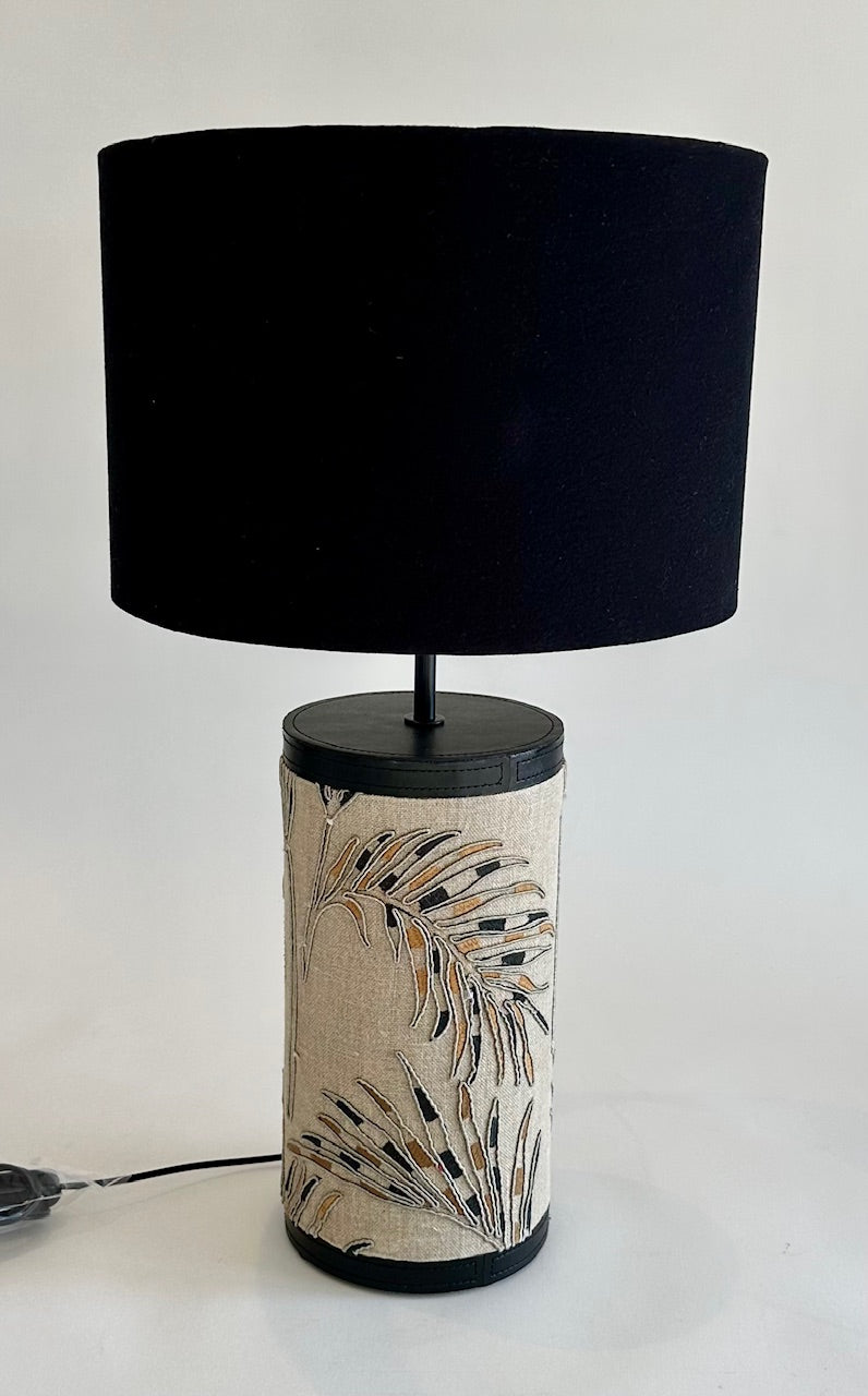 Rosetta Lamp & black linen shade