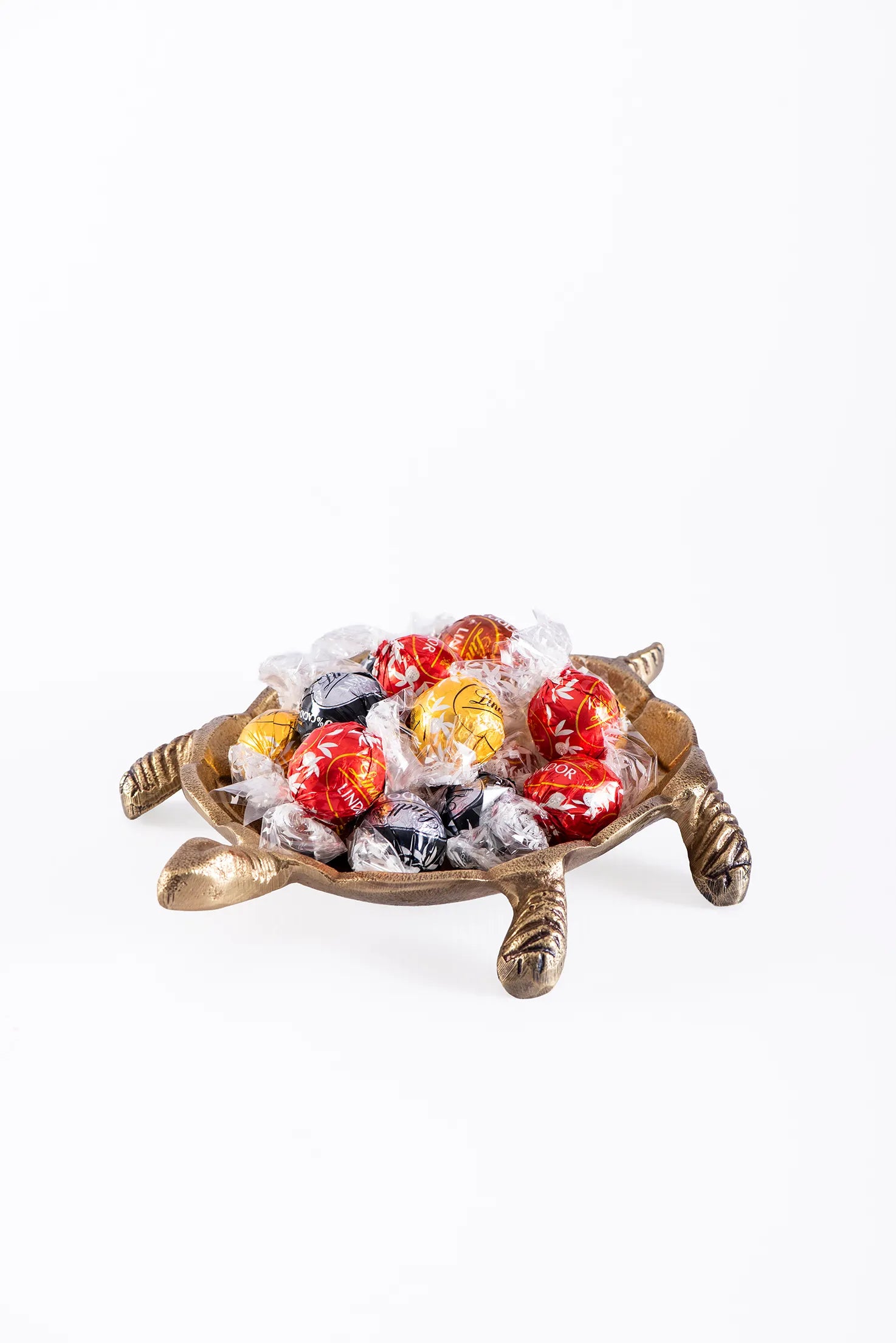 SNACK BOWL TURTLE ANTIQUE BRASS