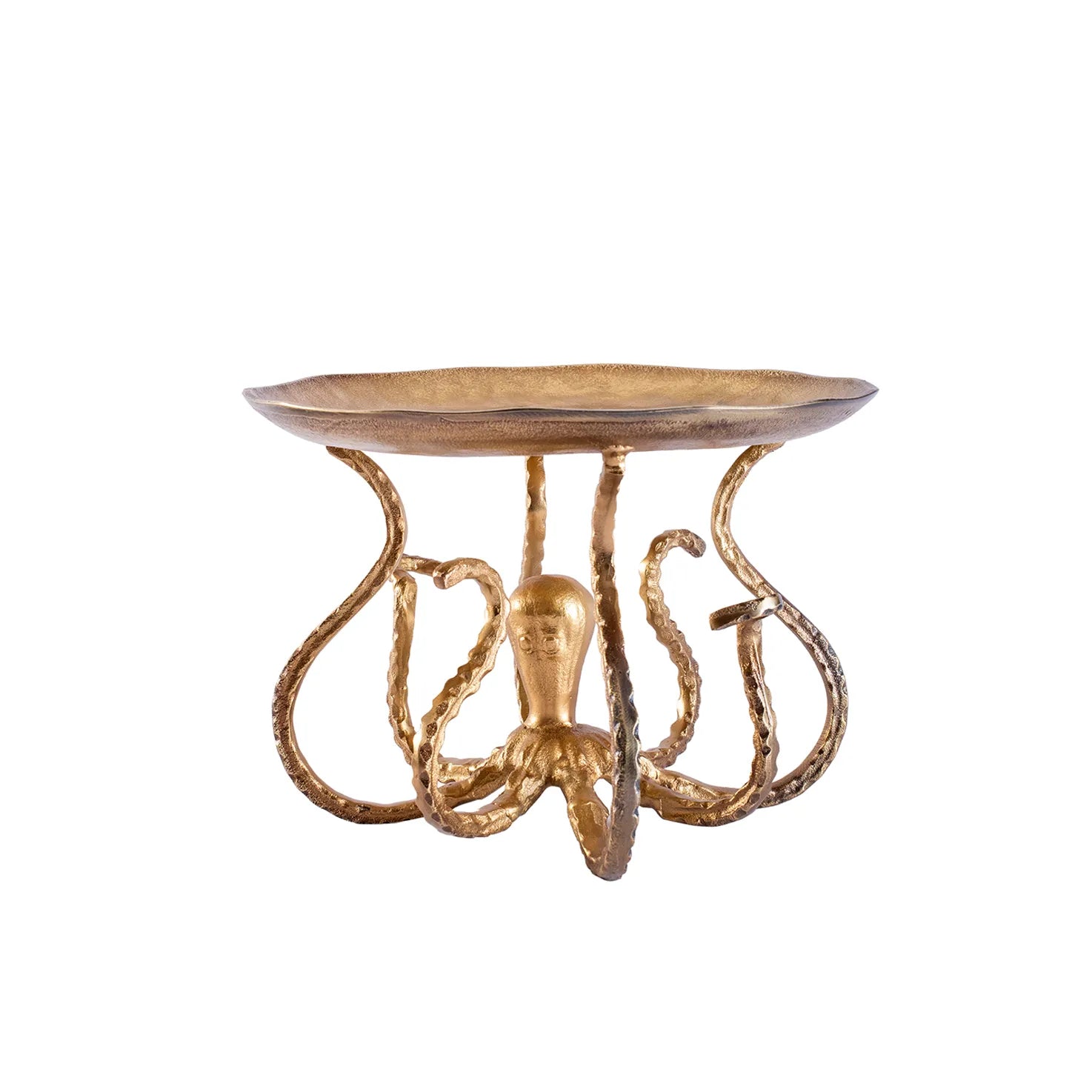 CAKE PLATE OCTUPUS ANTIQUE BRASS