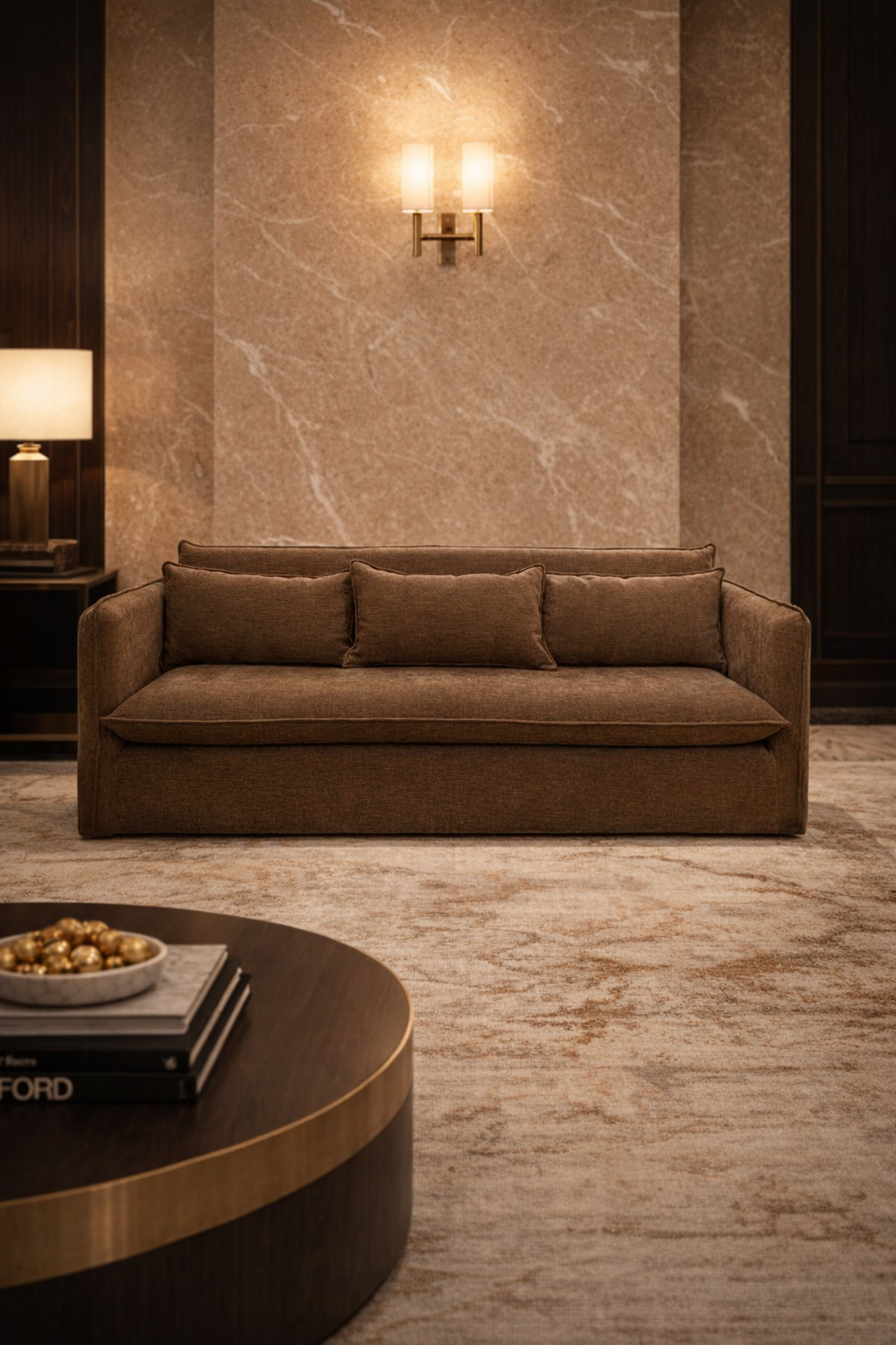 Santorini 3-Seater Sofa in Espresso