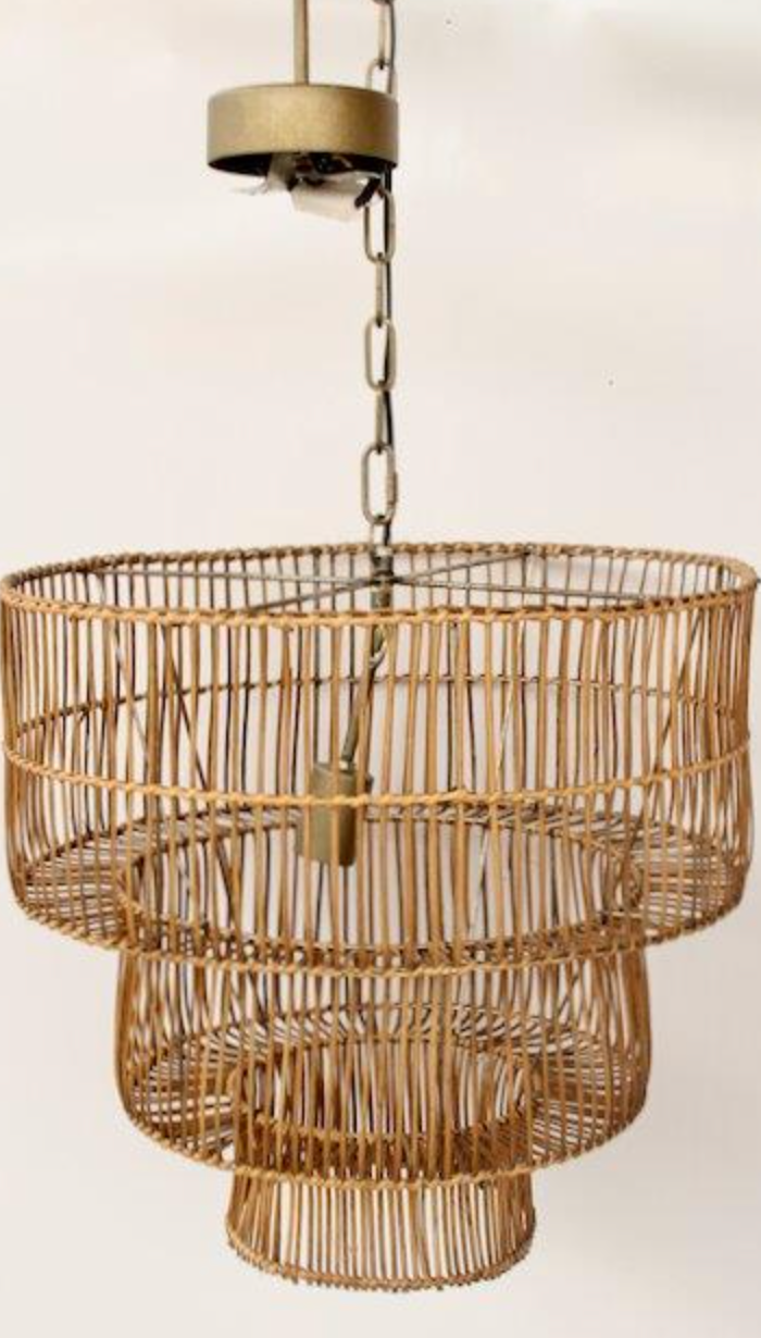 RATTAN 3 TIER HANGING LIGHT - NetDécor