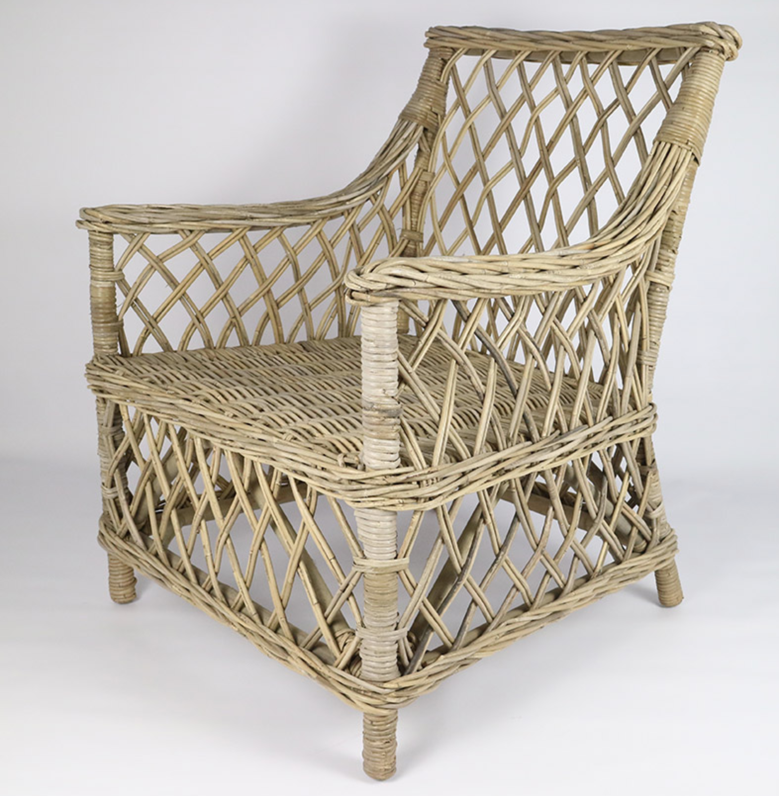 🔍 RATTAN THICK CHAIR “A” GREY - NetDécor
