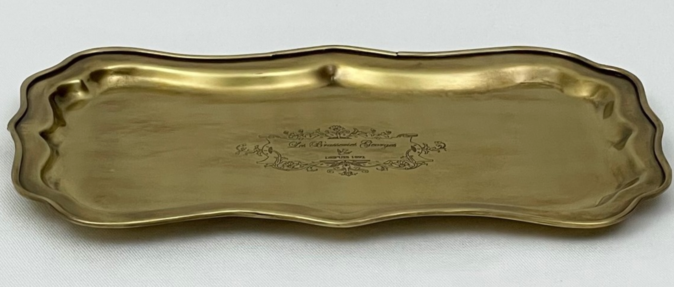 Antique Brass Snack Tray - NetDécor