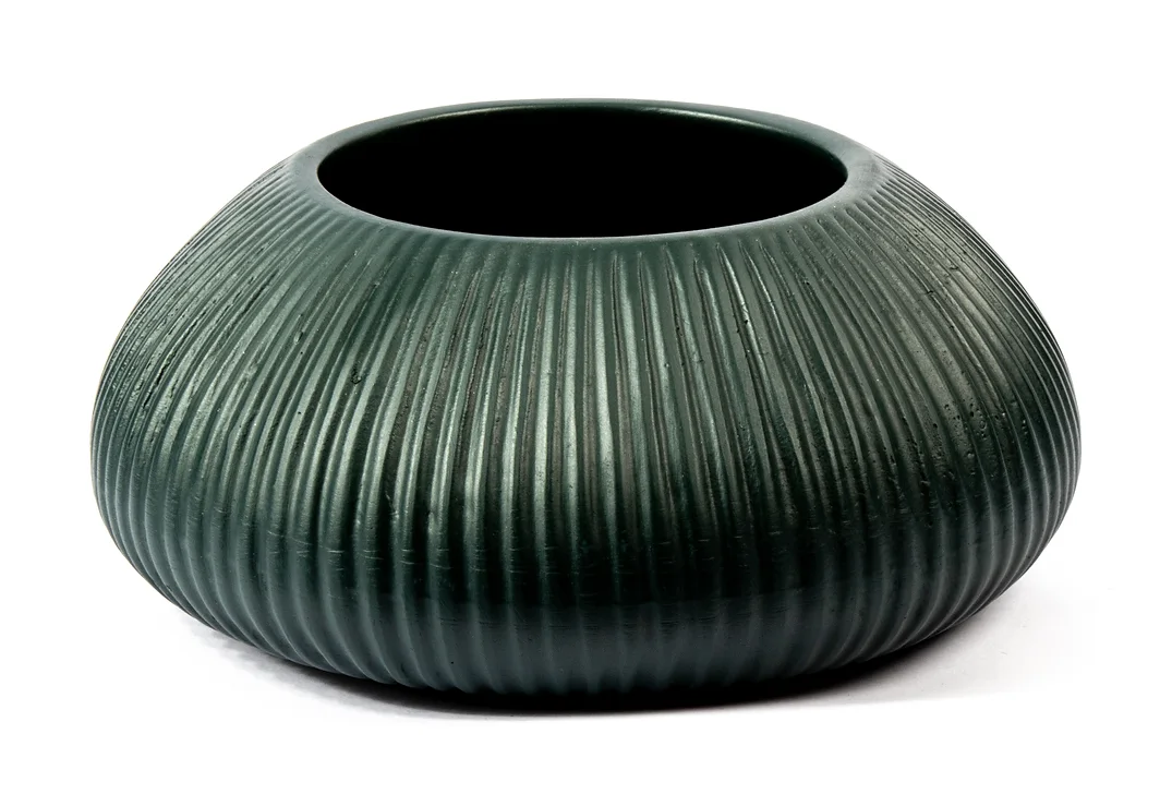 Black Ceramic Urchin Bowl