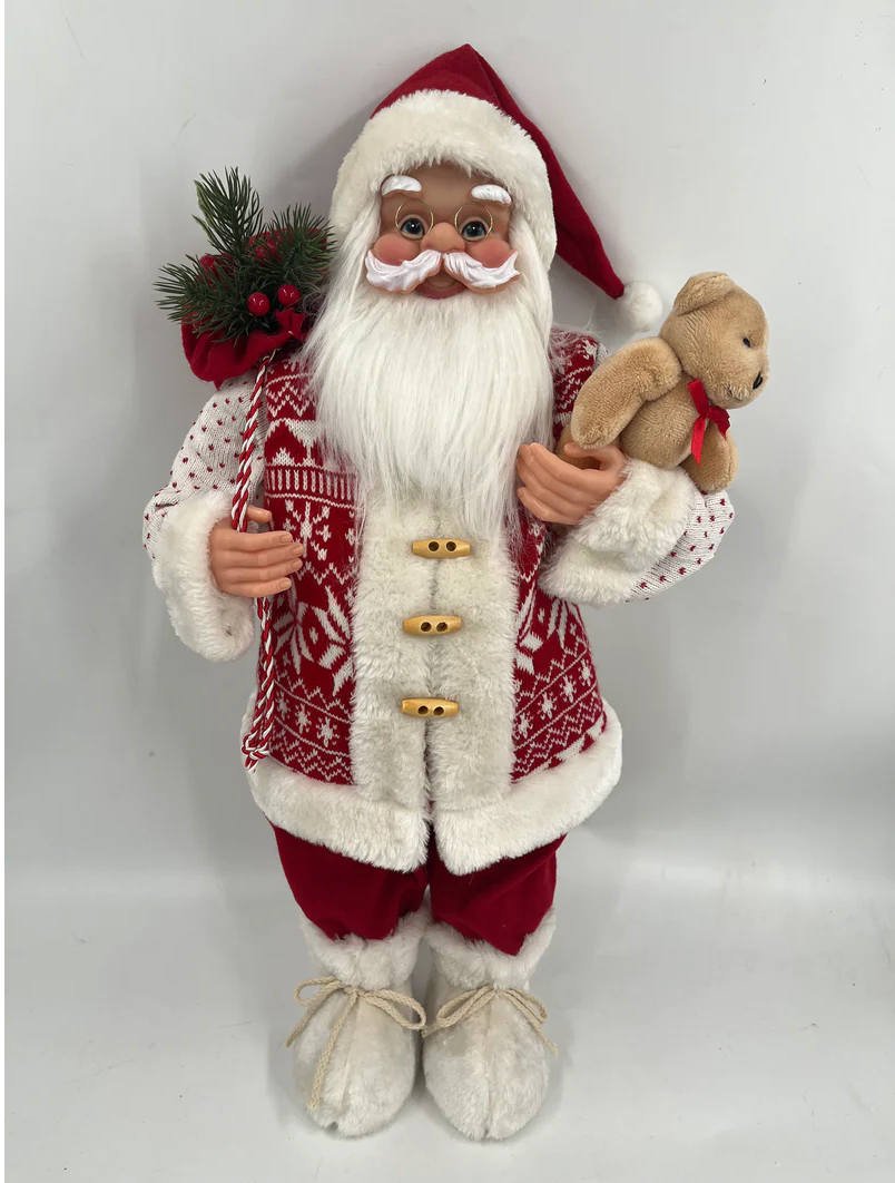 60cm Red White Santa