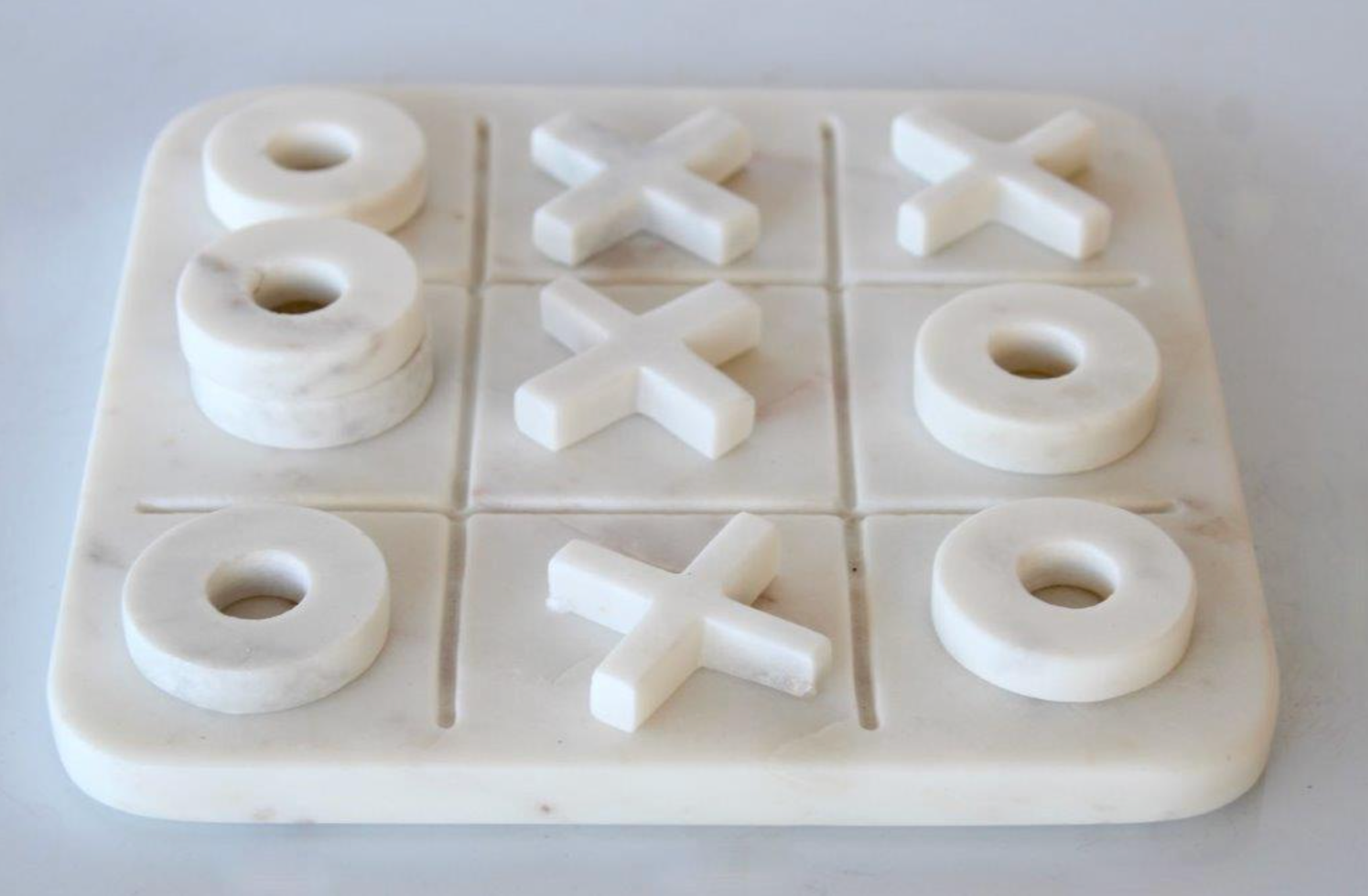White Marble Noughts & Crosses