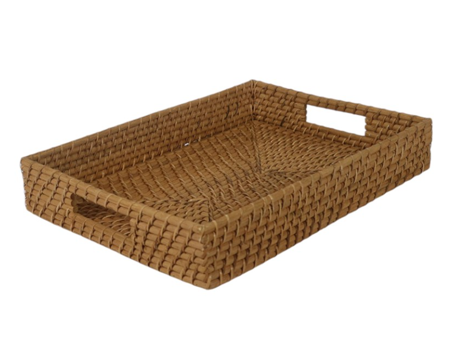 RATTAN RECT TRAY NEW NATURAL