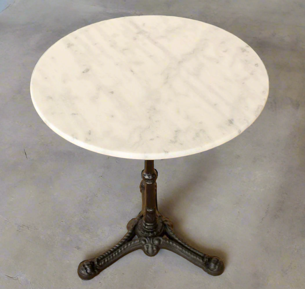 60cm WHITE ROUND MARBLE TABLE