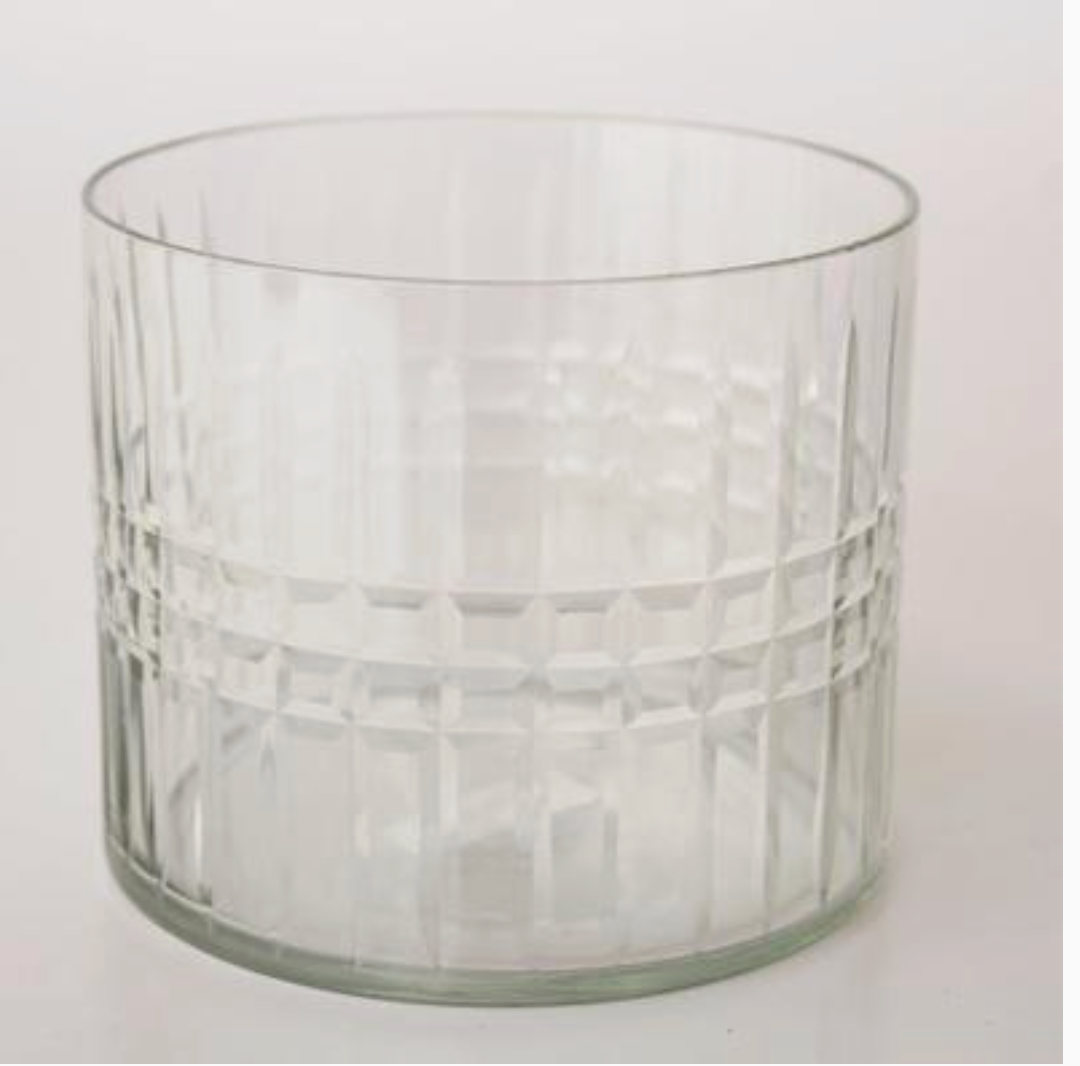 GLASS ETCHED TEA LIGHT