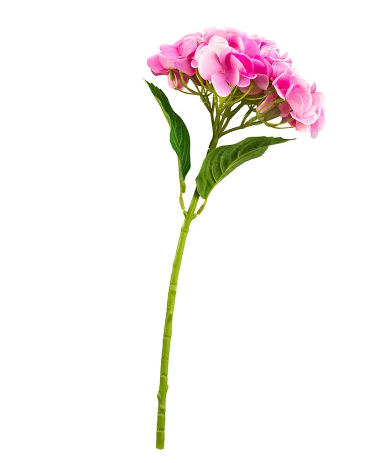 12 Stems x 47cm Real Touch Pink Hydrangeas