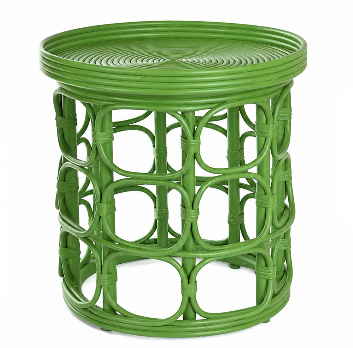 Green Cane Side Table