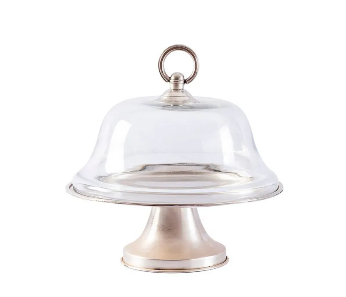 ELEGANT CAKE PLATE WITH GLASS DOME