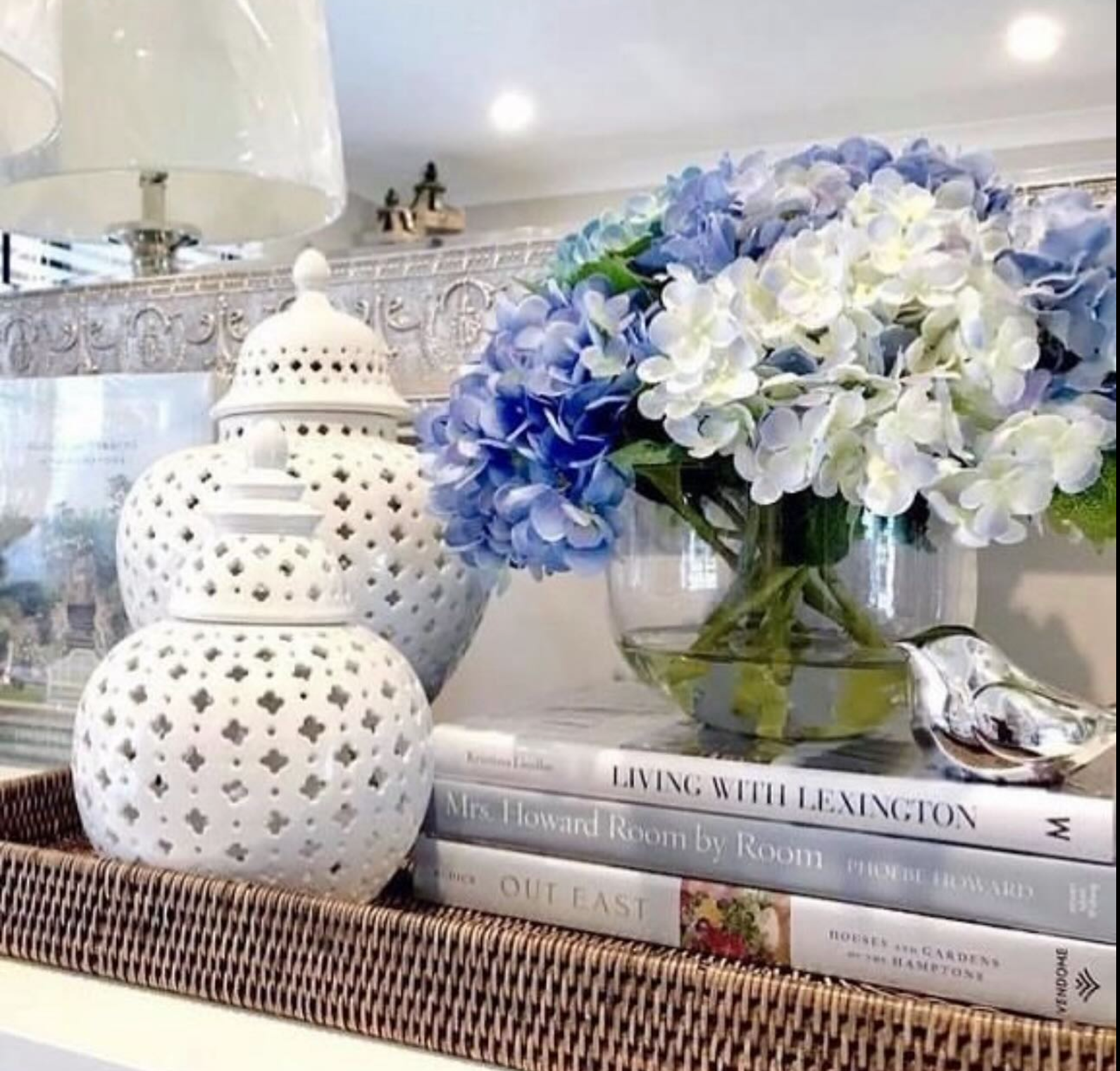 SMALL WHITE CUT-OUT GINGER JAR