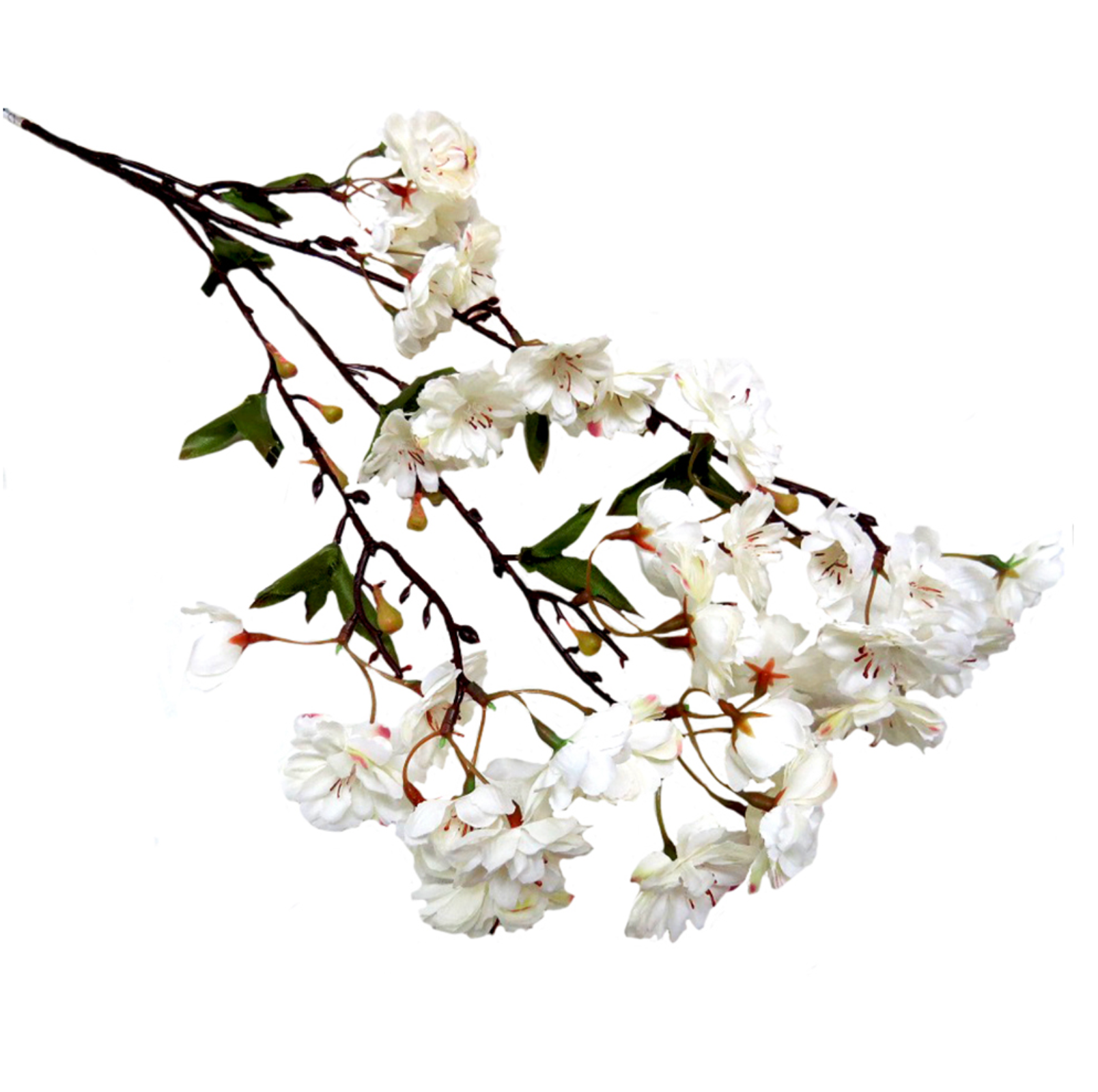 Set of 6 - 89cm Faux White Cherry Blossoms
