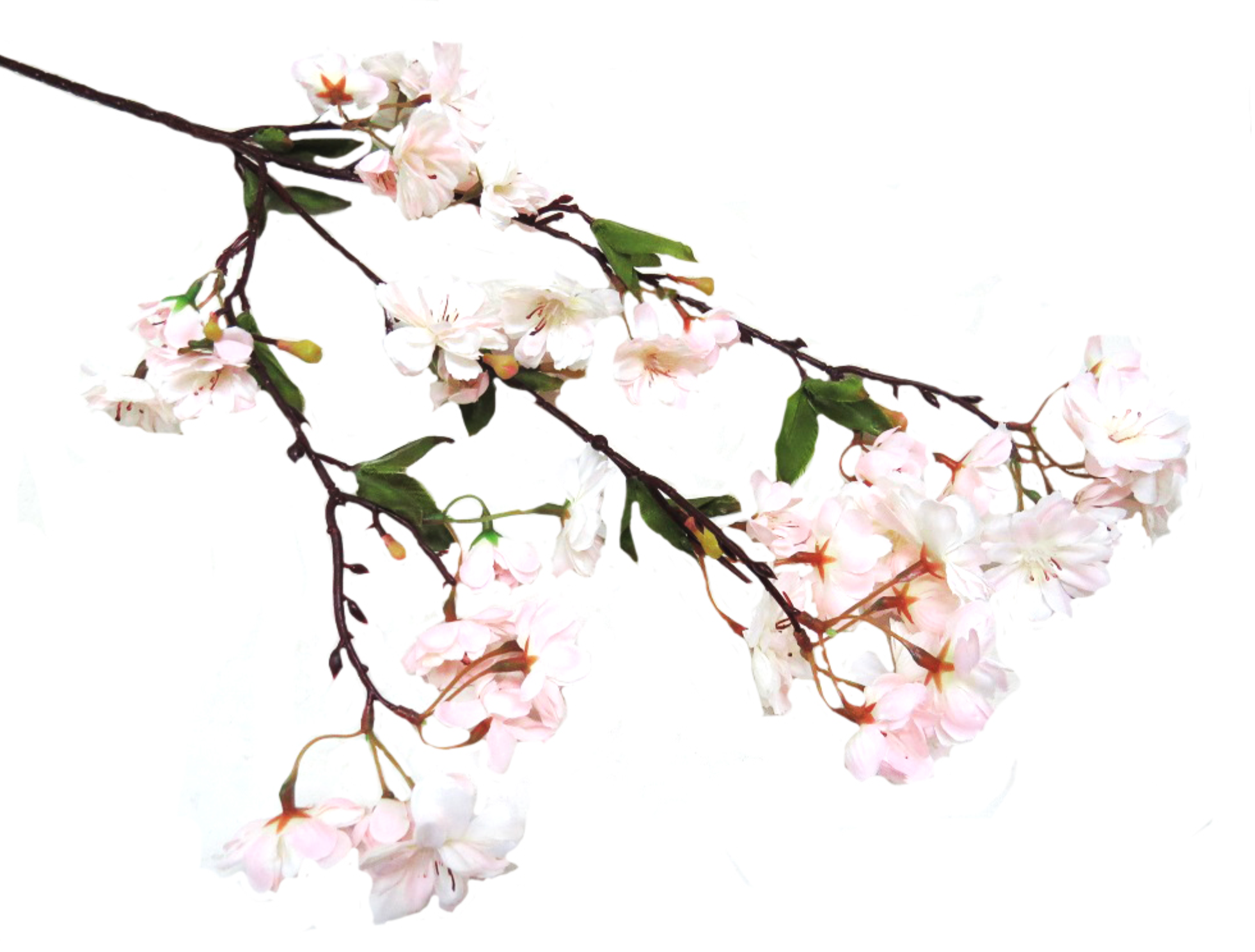 Set of 6 - 89cm Faux Pink & White Cherry Blossoms