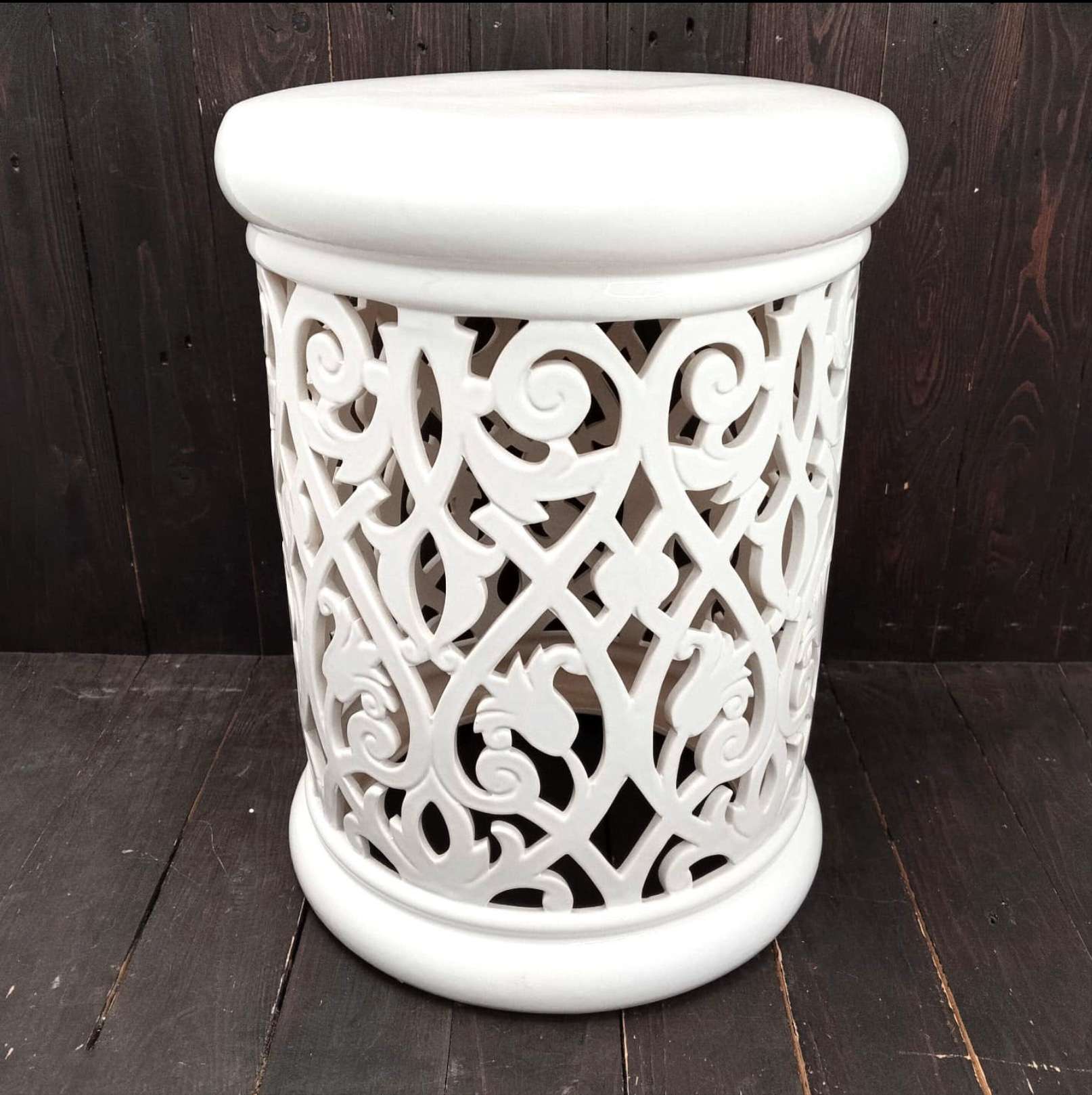 White Island Glazed Garden Stool