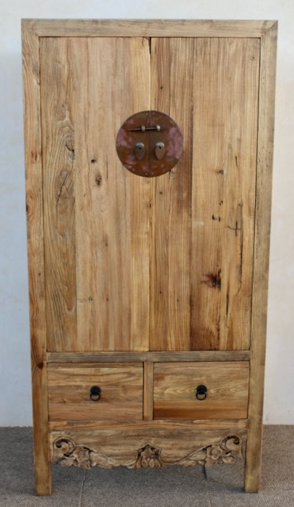 TALL NATURAL 2 DOOR CABINET