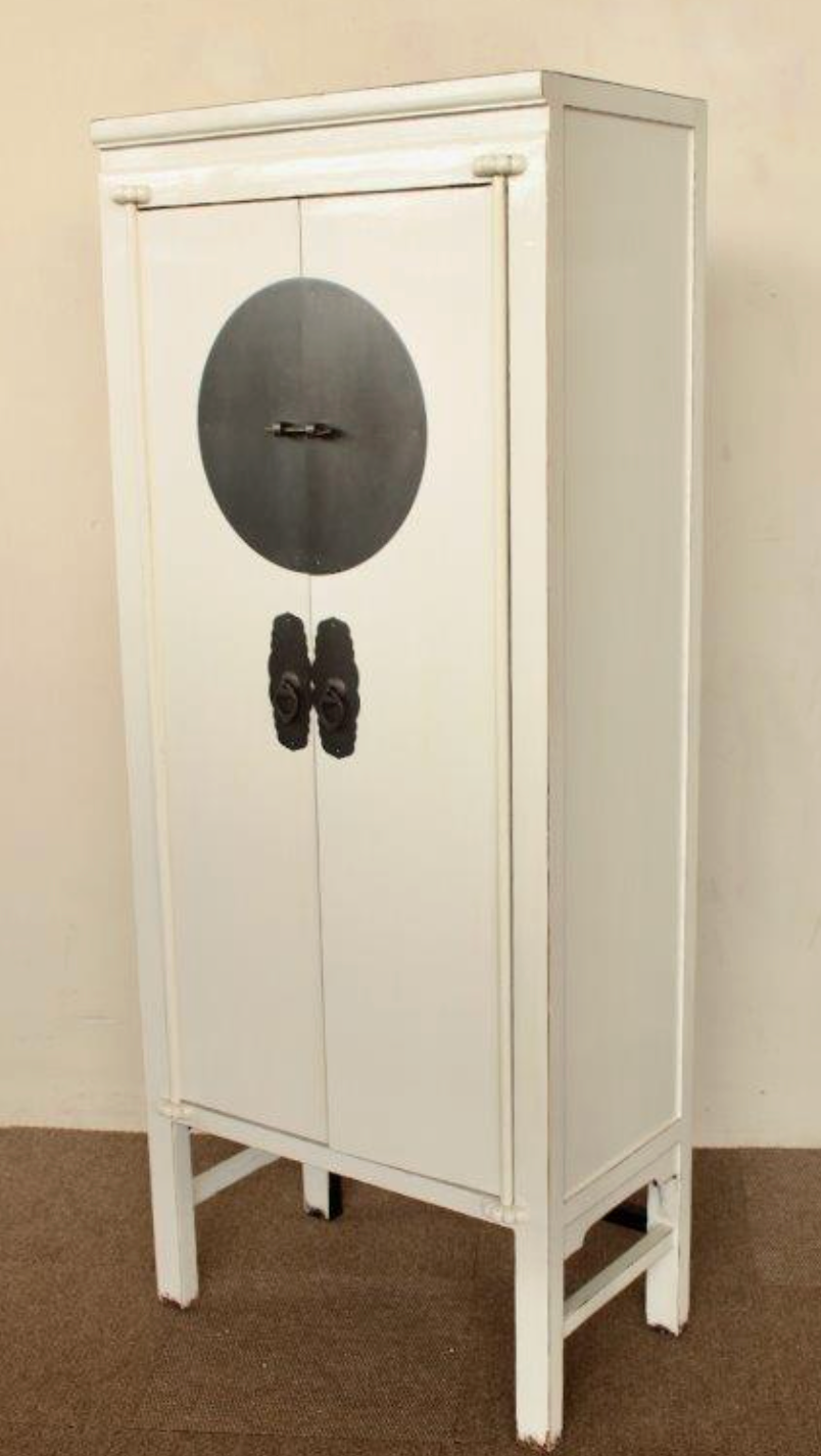 TALL WHITE 2 DOOR CABINET