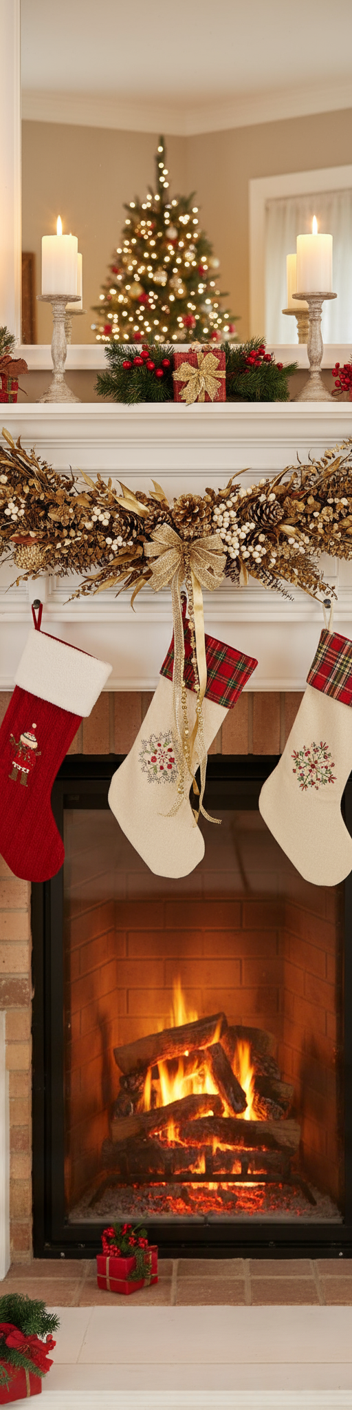 1 Metre Gold Bluegum Swag with Cones