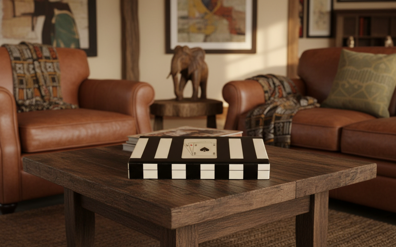 Black & White Triple Card Box