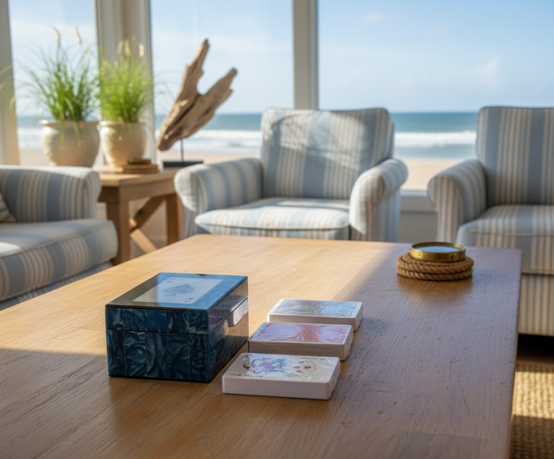 Blue and Black Triple Card Box