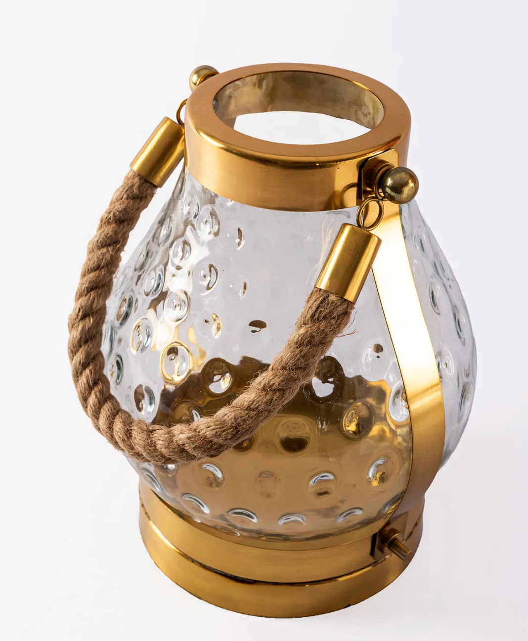 Hurricane Castle Antique Brass Lantern