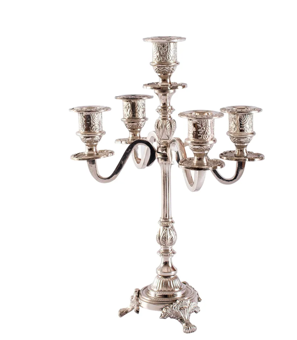 CANDLEBRA ROME ANTIQUE PEWTER