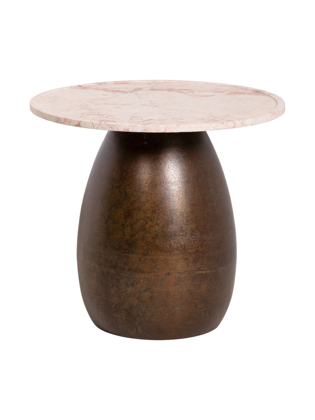 STERLING MARBLE SIDE TABLE -Guilded