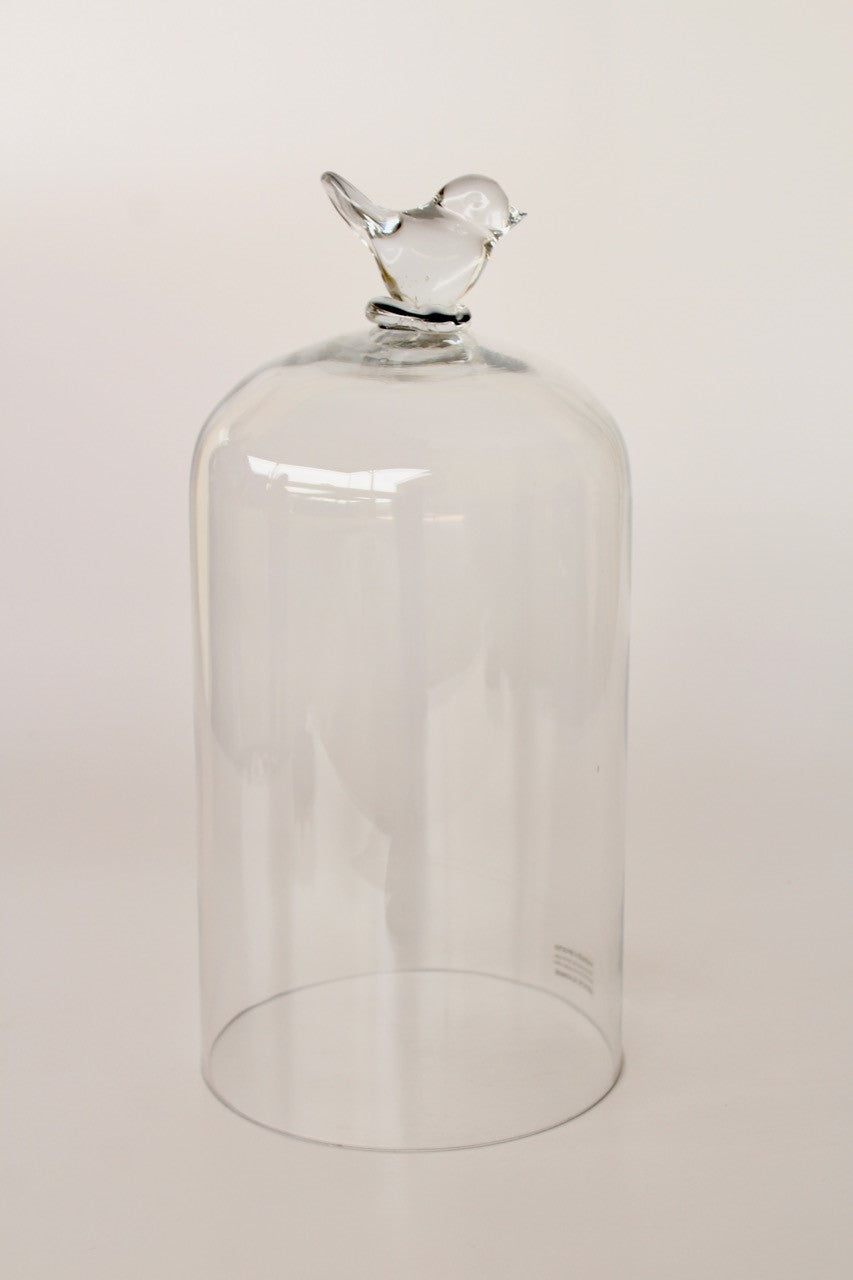 Tall Glass Dome Bird Knob