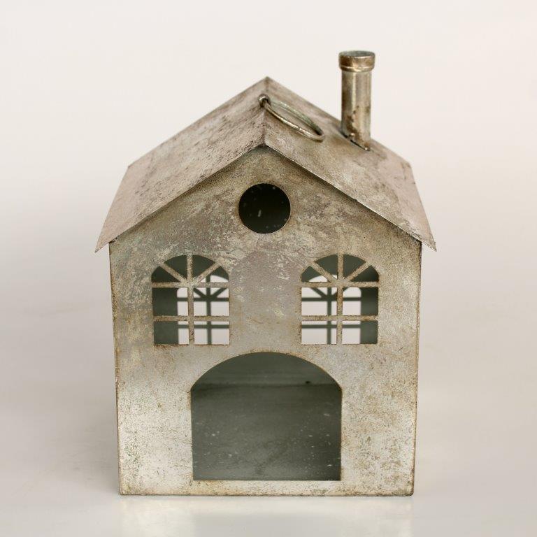Silver Metal Bird House