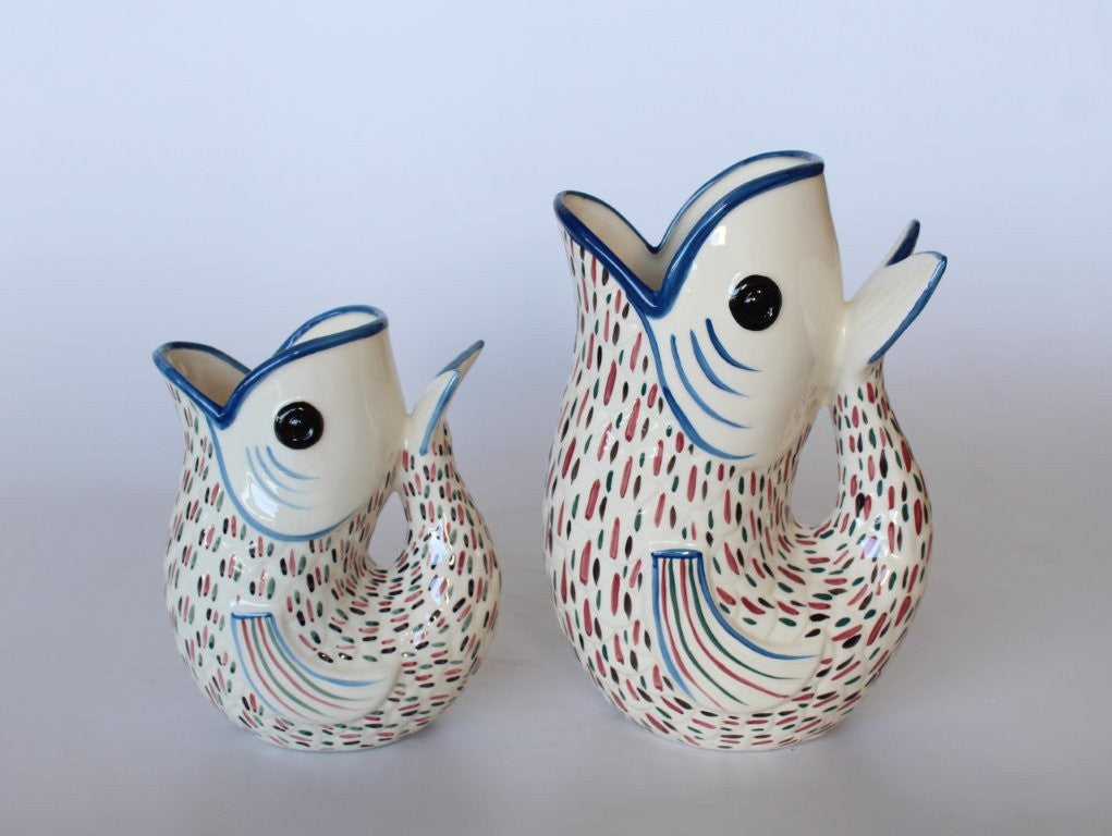 Blue Fish Tale Jug