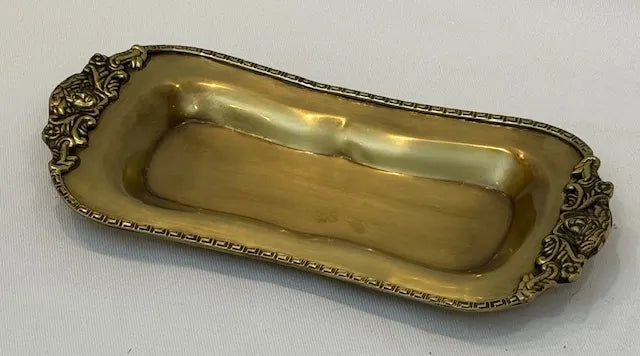 Antique Brass Mini Milan Snack Tray