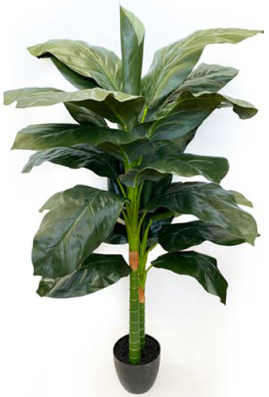 Faux Tropical Evergreen Plant 148cm in Pot )