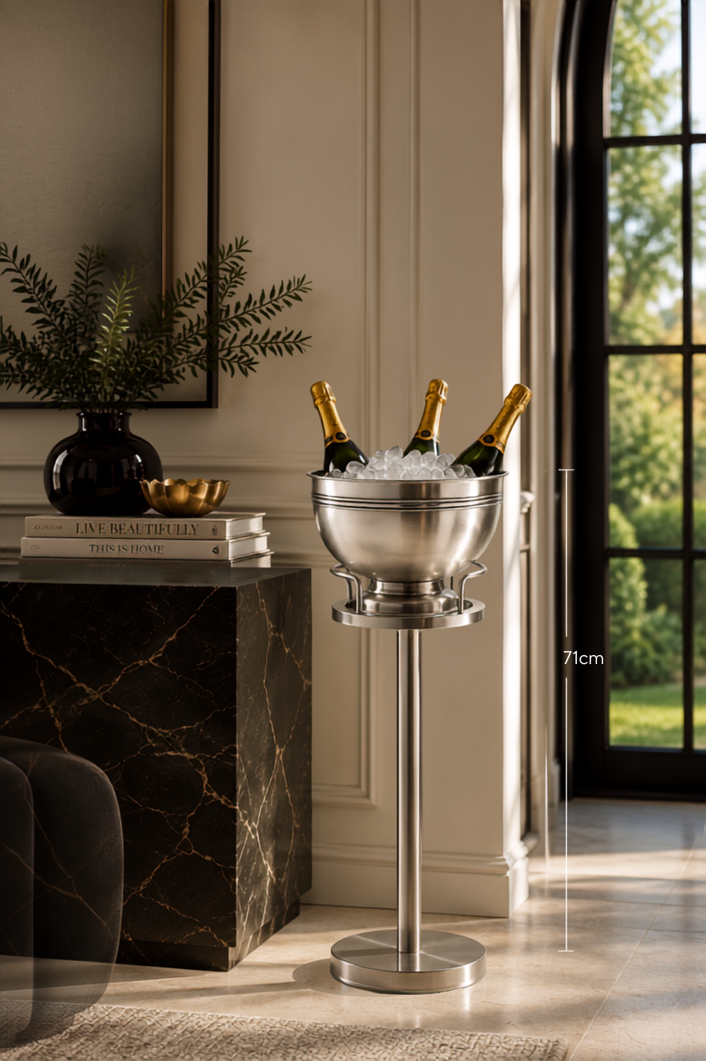 WINE BOWL AND STAND ITALIAN