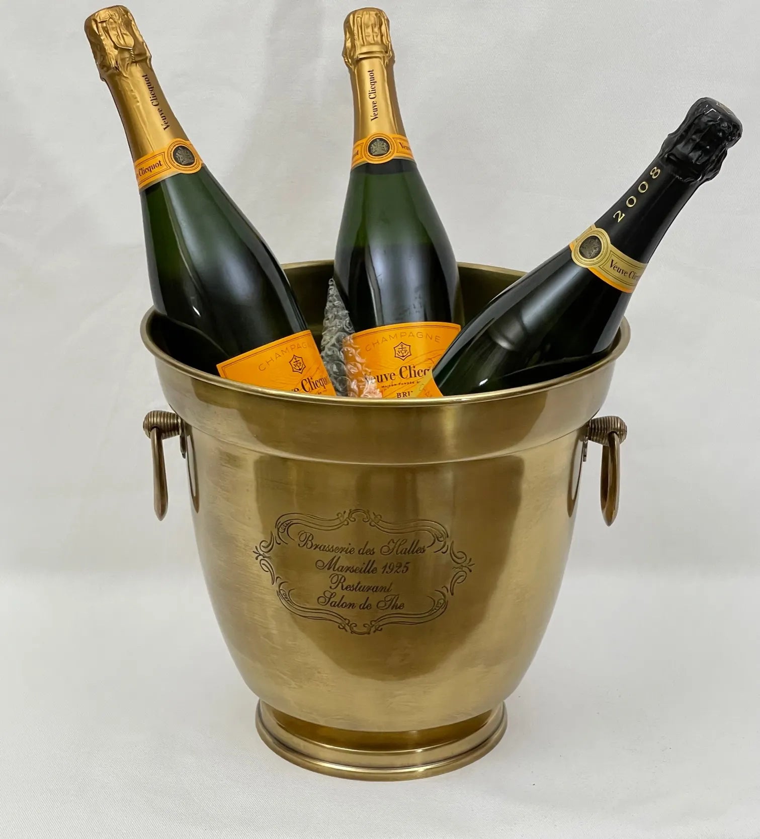 WINE COOLER LARGE NEW ANTIQUE BRASS