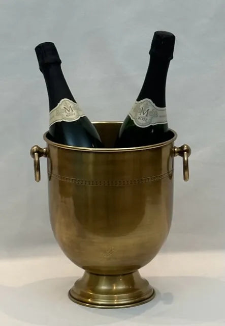 Antique Brass Vikings Wine Cooler