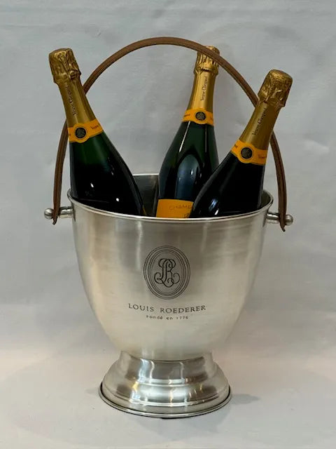 Wine Cooler Louis English with sleek tan handle