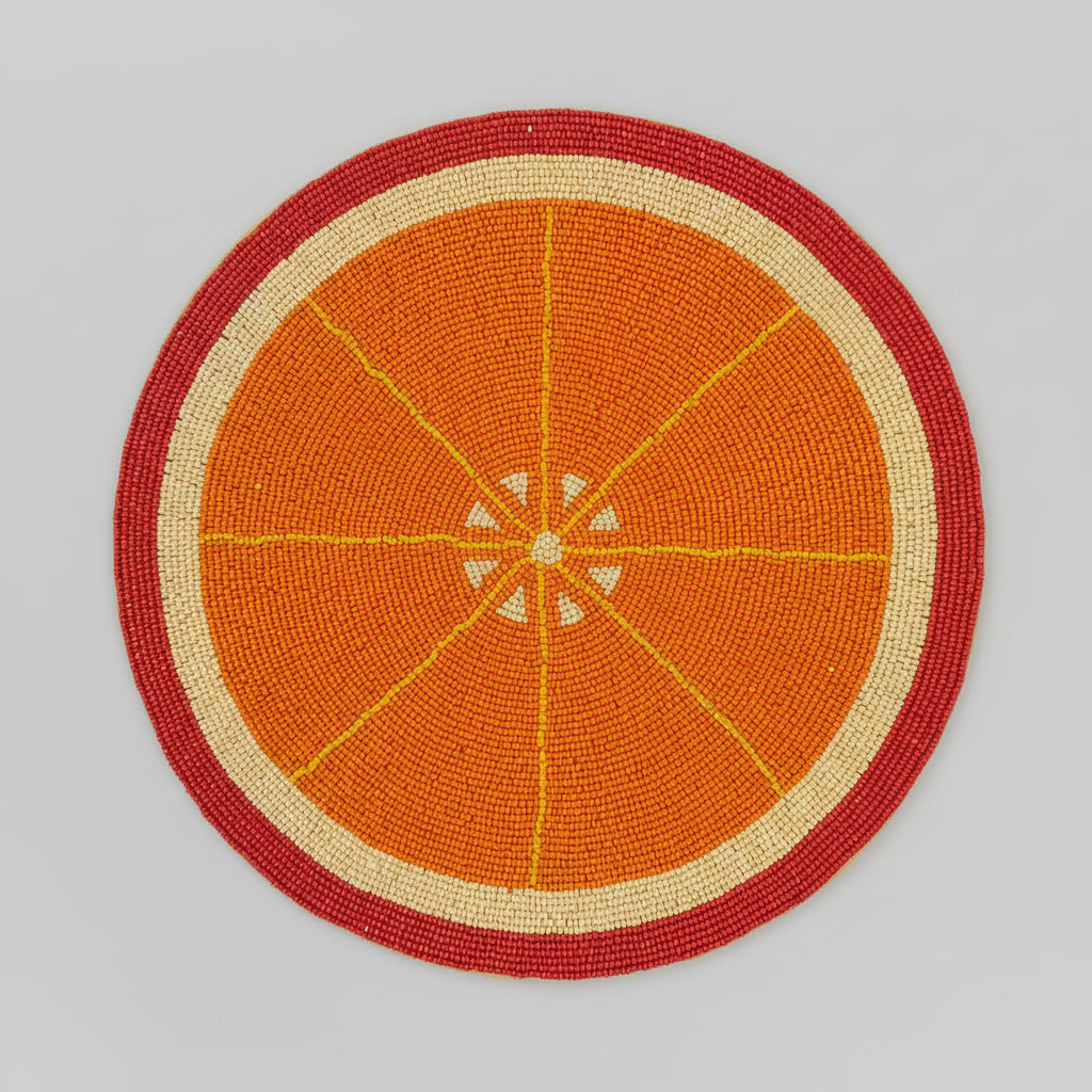 PLACEMAT CUT ORANGE SET OF 4
