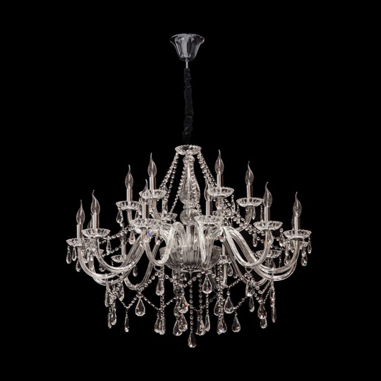 230v 40W E14 12+6 Arm Crystal Chandelier