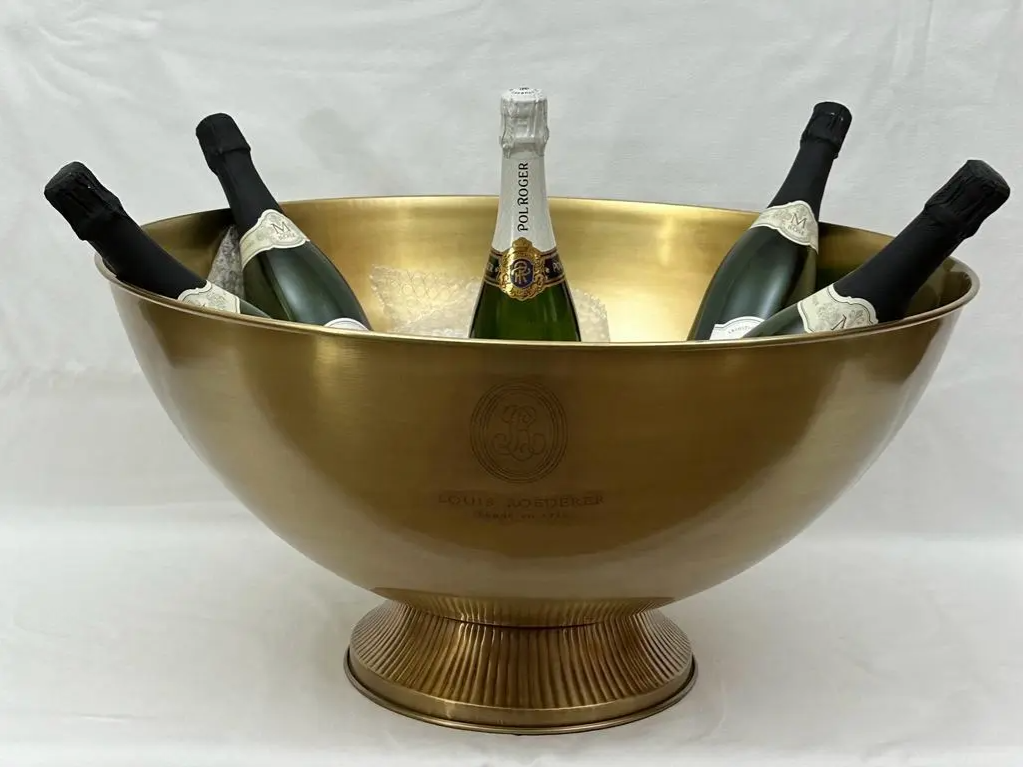French XXL Antique Brass Champagne Bowl - NetDécor 