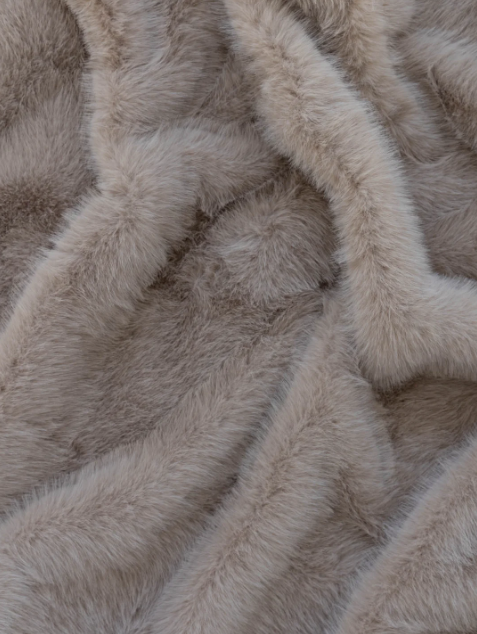 Camel Faux Fur in Cream