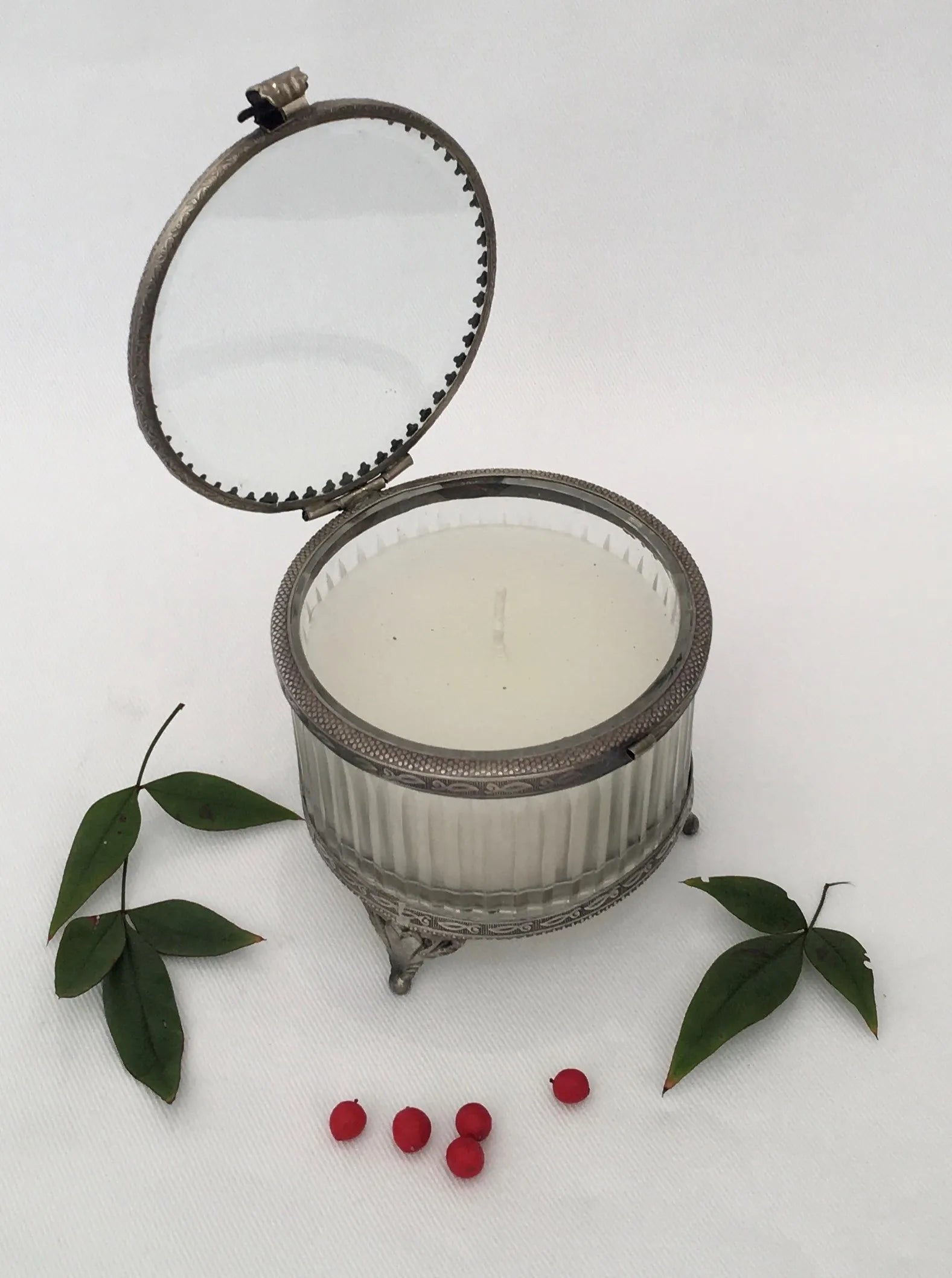 Candle Jar Glass Greek Large