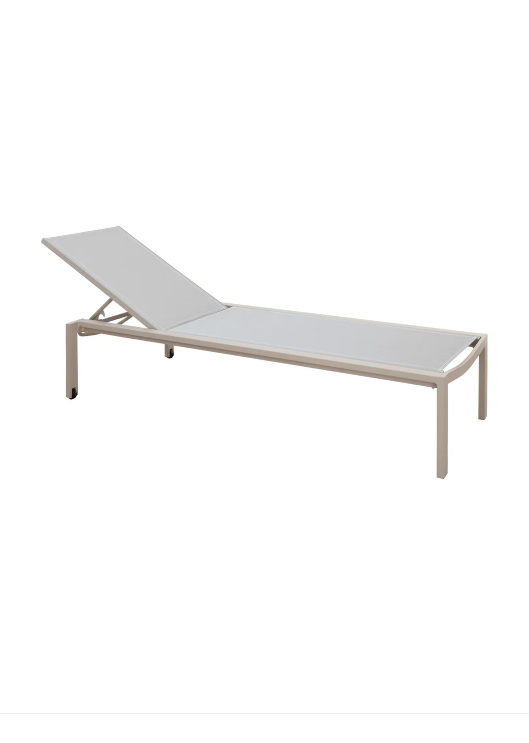 Capri Outdoor Stackable Lounger in Safari